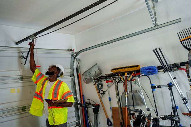 Professional Garage Door Panel Replacement technician working in New Baltimore, MI